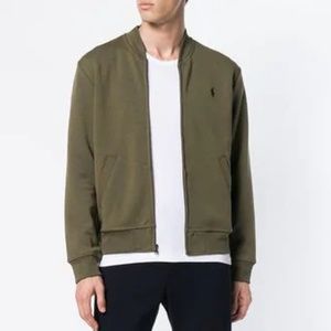 Men’s POLO Ralph Lauren Large Olive Zip-Up Sweater